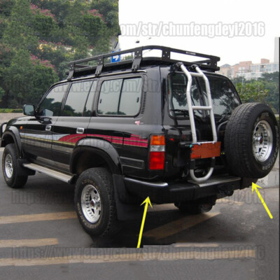 2p for Toyota Land cruiser LC80 FZJ80 ABS black Rear Bumper Spats