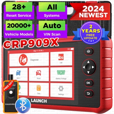 LAUNCH X431 CRP909X Car OBD2 Scanner ALL System Diagnostic Tool Key Programming