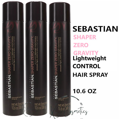 Sebastian Shaper Zero Gravity Lightweight Control Hairspray 10.6 oz  -PACK 3
