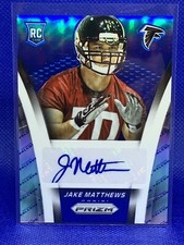 2014 Panini Prizm Team Logo Prizms /25 #AR-JM Jake Matthews RC Auto