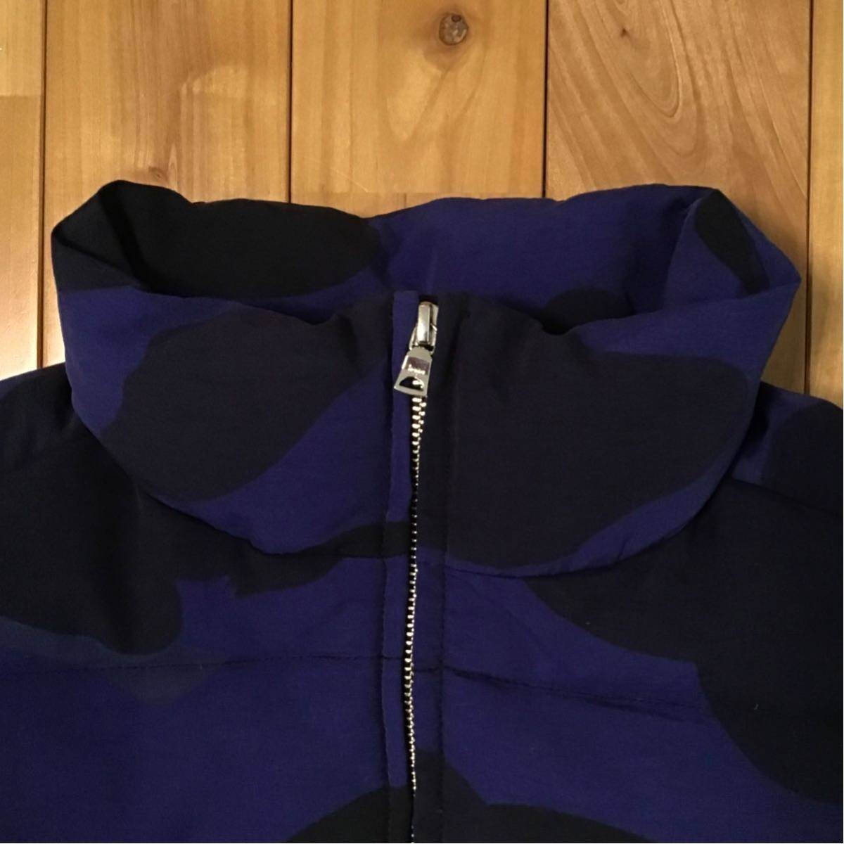 BAPE Down jacket giant camo blue zoom camo A Bathing Ape Size S | eBay