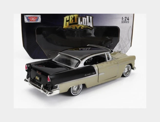 MOTOR-MAX 79031 CHEVROLET - BEL AIR 1955 - GOLD BLACK - 1/24 - Immagine 2 di 2