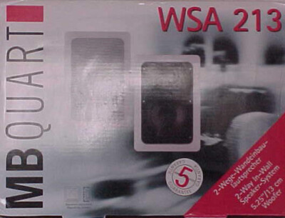 MB QUART WSA 213 5.25'' IN WALL 2 WAY SPEAKER NEW OLD STOCK SINGLE SPEAKER