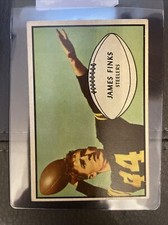 1953 BOWMAN FOOTBALL #23 HOF JIM FINKS, PITTSBURGH STEELERS, Set Break EX
