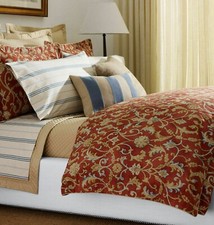 Ralph Lauren ISLA MENORCA Scroll Red Floral Duvet Cover - Full/Queen