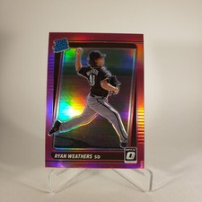 2021 Donruss Optic Baseball Pink Prizm Rated Rookie # 87 Ryan Weathers RC