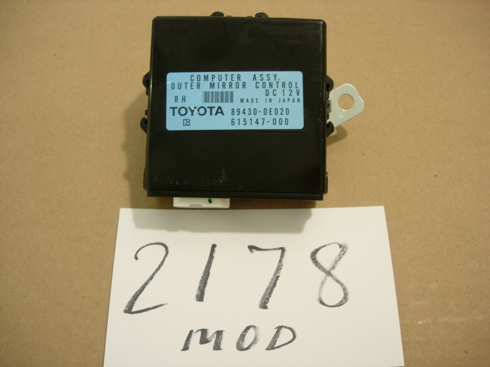 2008 Lexus RX350 Mirror Memory Control Module Computer #2178-MOD 