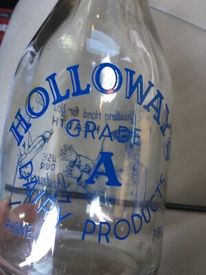 TRPQ Milk Bottle Holloway's Dairy Products Jackson Tennessee MADISON COUNTY 