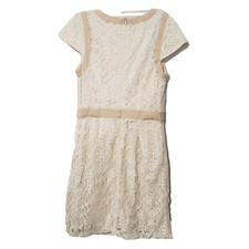 Skies Are Blue Beige Lace Dress Sleeveless S