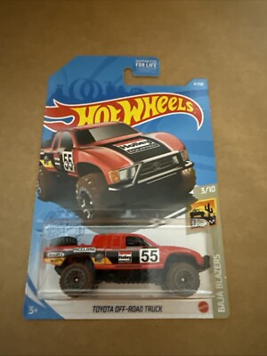 1 2021 Hot Wheels Baja Blazers Red Toyota Off-Road Truck