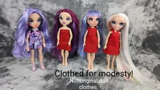 Rainbow High Series 1 & 3 Set of 4: Emi Vanda, Violet Willow, Amaya Raine Nude