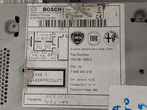 1560919080 Sistema Audio/Radio Cd para ALFA ROMEO MITO (145) Distinctive 115795 - Imagen 3 de 4