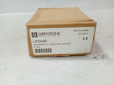 Greystone LP3A00 Differential Pressure Sensor 4'' WC