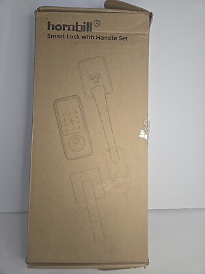 Hornbill Smart Lock w/ Keyless Entry with Front Door Handle (M1-BBHS-H) - Black