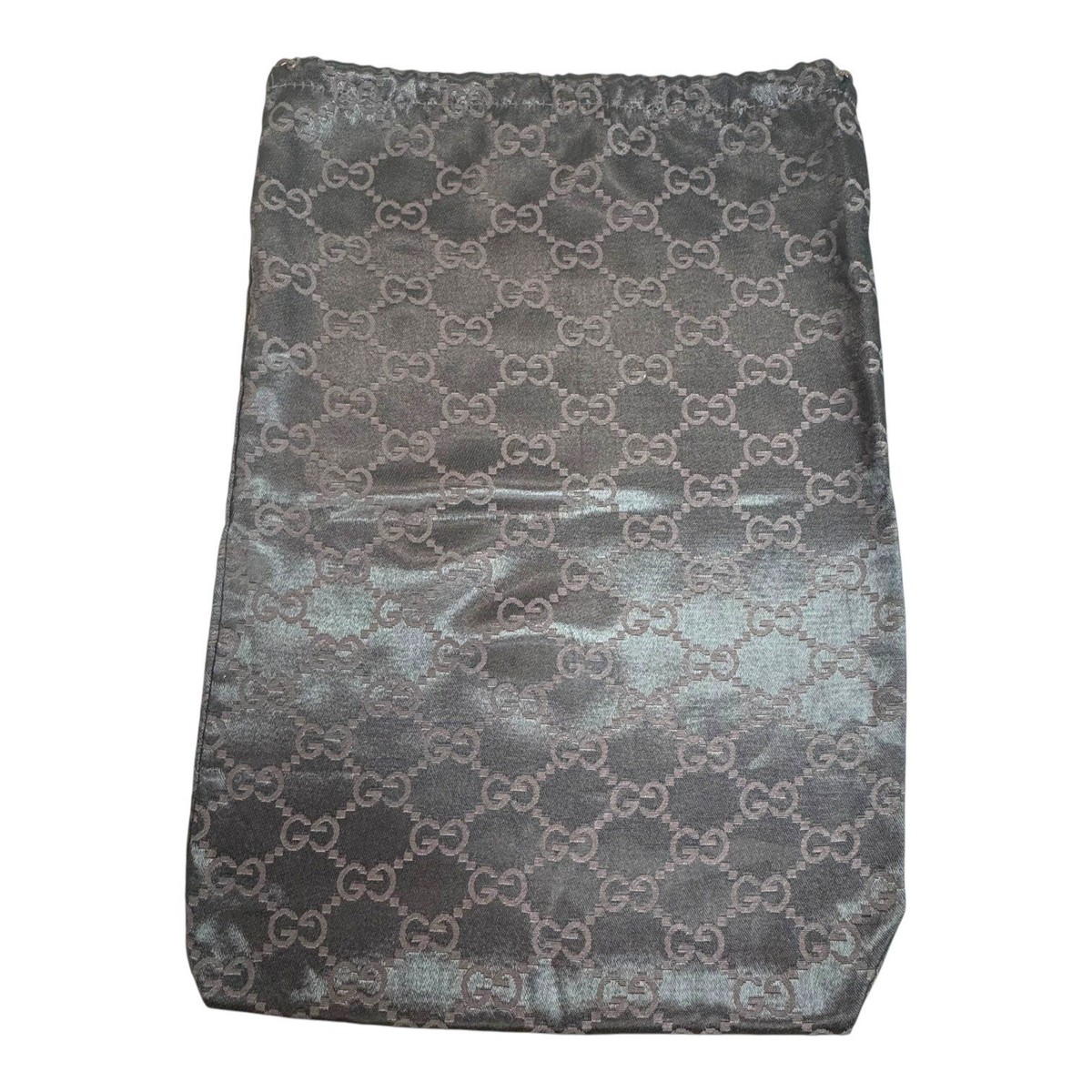 Gucci Black Monogram Logo All Over Drawstring Dust Bag  display picture 3
