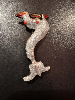 Rare Broche Ancienne En Métal De Limoges, Bijou Vintage Français