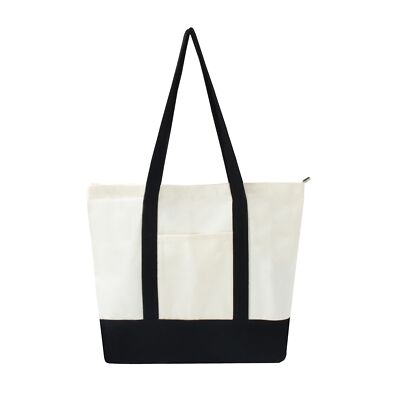 Zipper Tote Bags 1Pcs Blank Canvas Bags Bulk Canvas Tote 