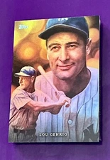 LOU GEHRIG /99 Rainbow Foil 2022 Topps Game Within The Game #9 Paul Jennis ART