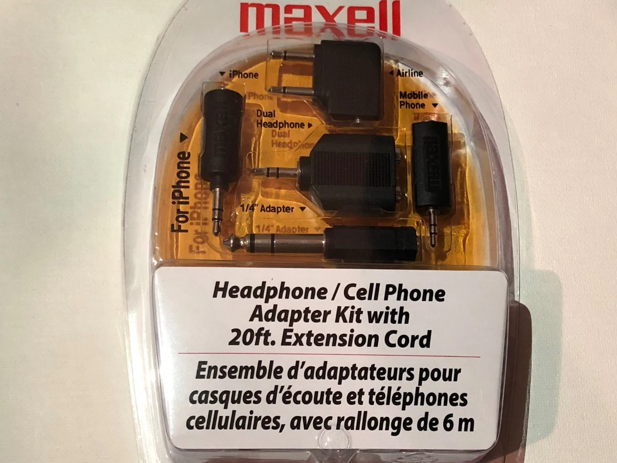 MAXELL 190398 - HP21 Headphone & Cellular Phone Adapter Kit iPhone 
