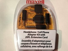 MAXELL 190398 - HP21 Headphone  Cellular Phone Adapter Kit iPhone 20" Extension