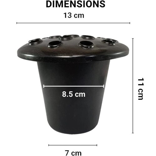 Flower Supplies Flower Vase Black Lid Flower Headstone Holder - Picture 2 of 6