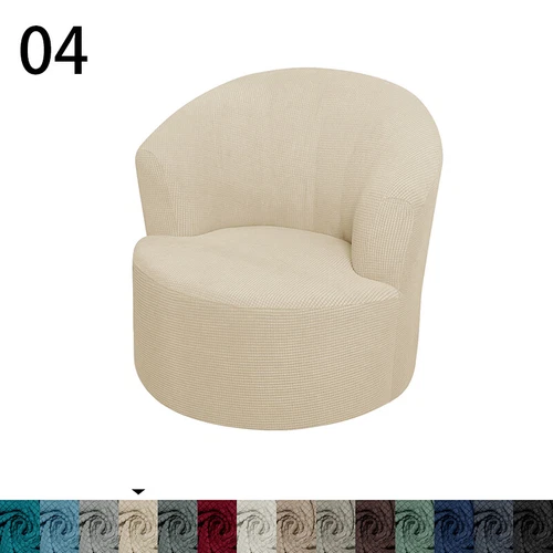 Drehstuhlbezug Stuhl Sofa Bezug rund für Wohnzimmer Schlafzimmer Büro - Bild 22 von 38