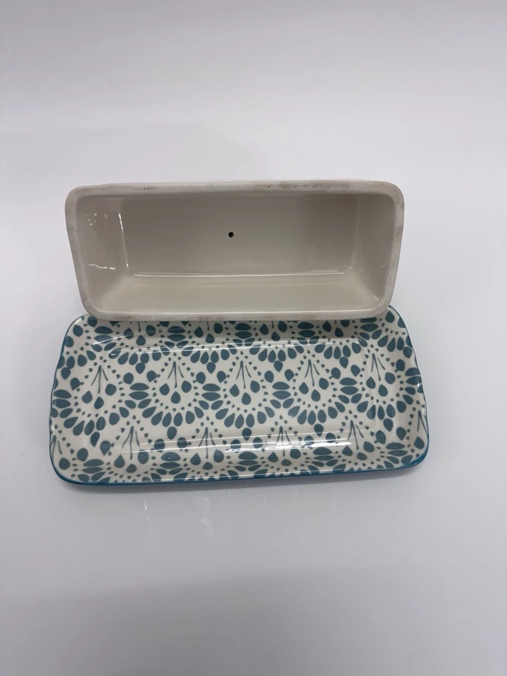 Pioneer Woman винтажная керамическая посуда с цветочным рисунком блюдо с маслом фермерский дом кухня - Изображение 3 из 4