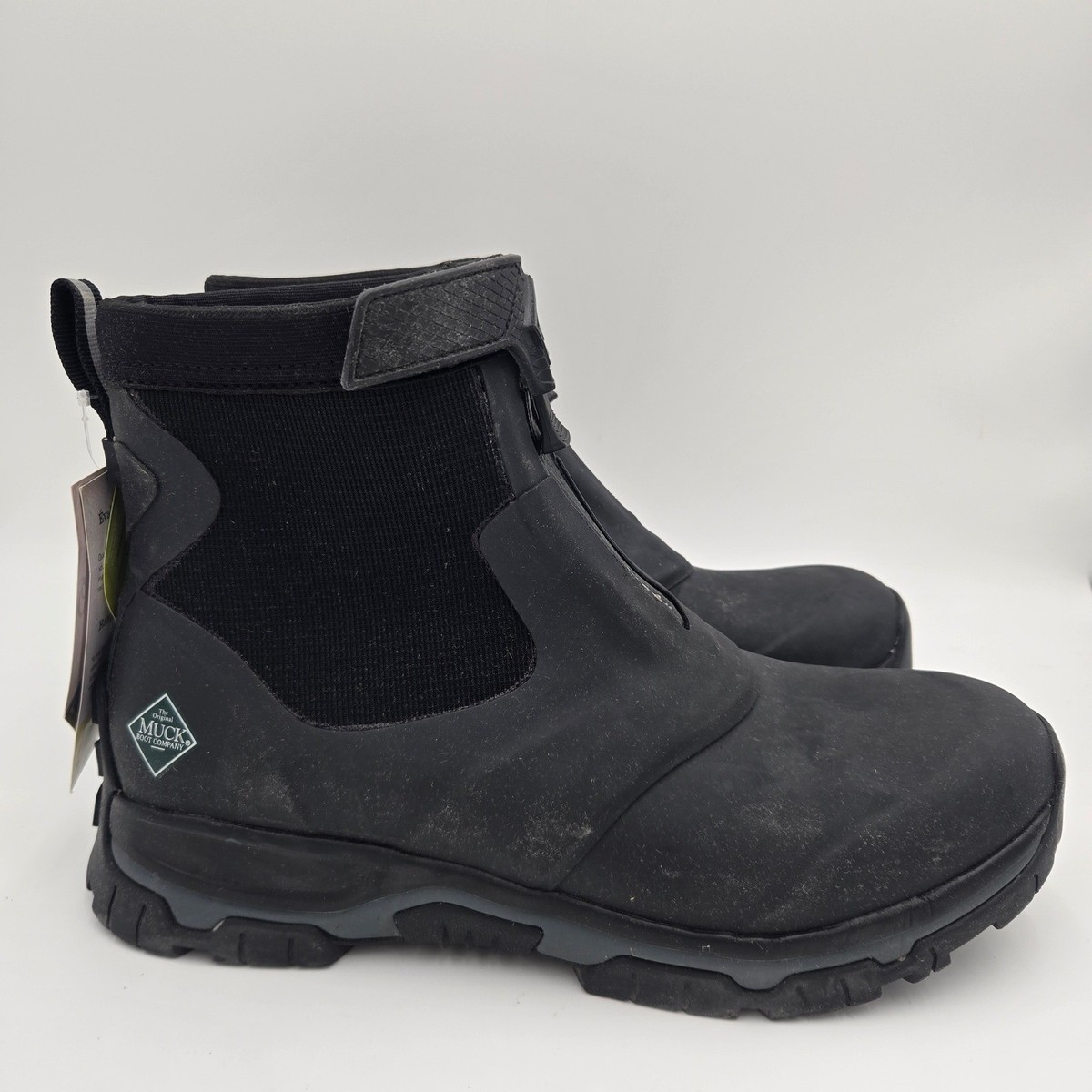 Men’s original MUCK BOOTS APEX MID ZIP ANKLE BOOT Black Size 13 NWT NO BOX  $165 Men main image 4
