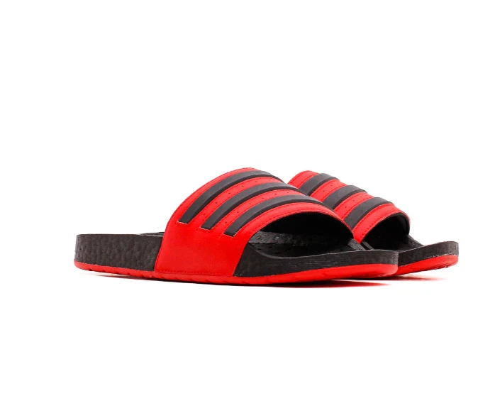 adidas Originals Adilette Boost Slides Men Vivid Red Black GZ5884 Sandals New
