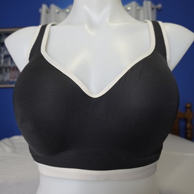 Victoria's Secret VSX Women's Incredible Plunge Sports Bra 34DDD Black White