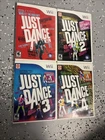 Wii Just Dance Game Bundle - Just Dance 1 2 3 4  - Tested Working