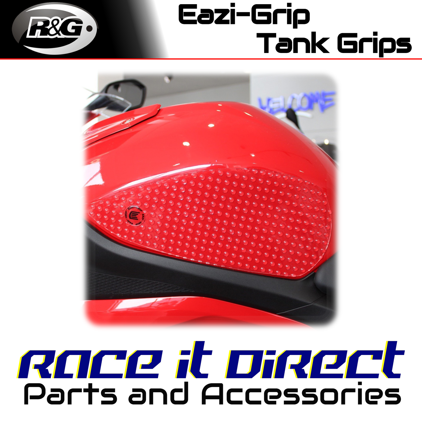 Eazi-Grip Tank Grips for BMW S1000RR 2019-2026 EVO Clear Eazi-Grip