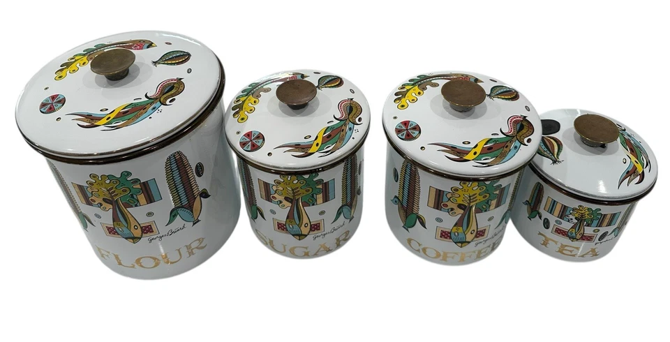 10 botes de cocina esmaltados MCM Georges Briard de colección maíz del suroeste Foto 3 de 4