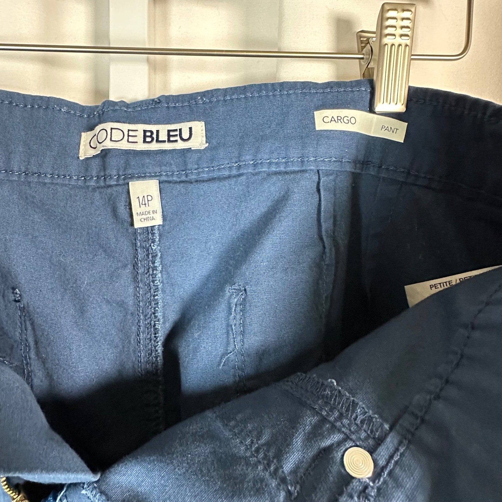 Code Bleu Blue Stretch Convertible Cargo Pant 14P… - image 3