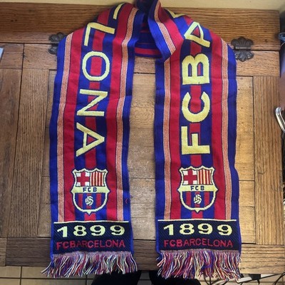 FCB Barcelona Scarf 1899 Red/Blue/Yellow ~see Pics/Condition~ Soccer Apparel
