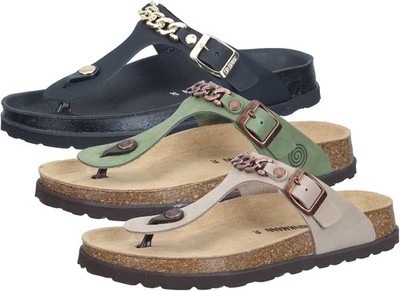 Dr. Brinkmann Damen Zehentrenner Pantolette mit Kettendetail