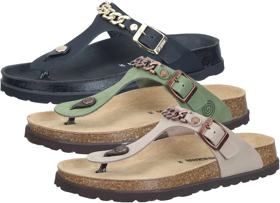 Dr. Brinkmann Damen Zehentrenner Pantolette mit Kettendetail - Bild 1 von 1