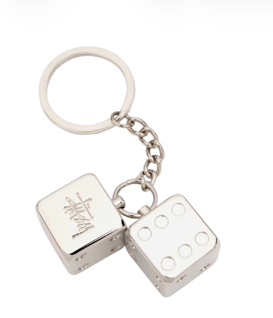 Stussy Metal Dice Keychain Silver | eBay