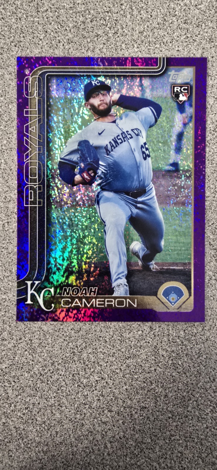 Noah Cameron 2025 Topps Chrome Update Purple Holo Foil #163/250 #US65 Royals