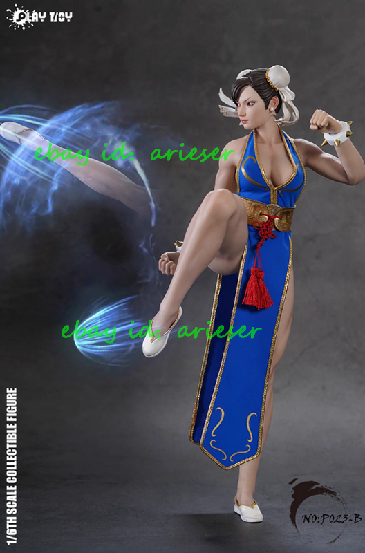 Play Toy P023b Blue Chun-Li Fighting Goddess 2.0 1/6 Action Figure