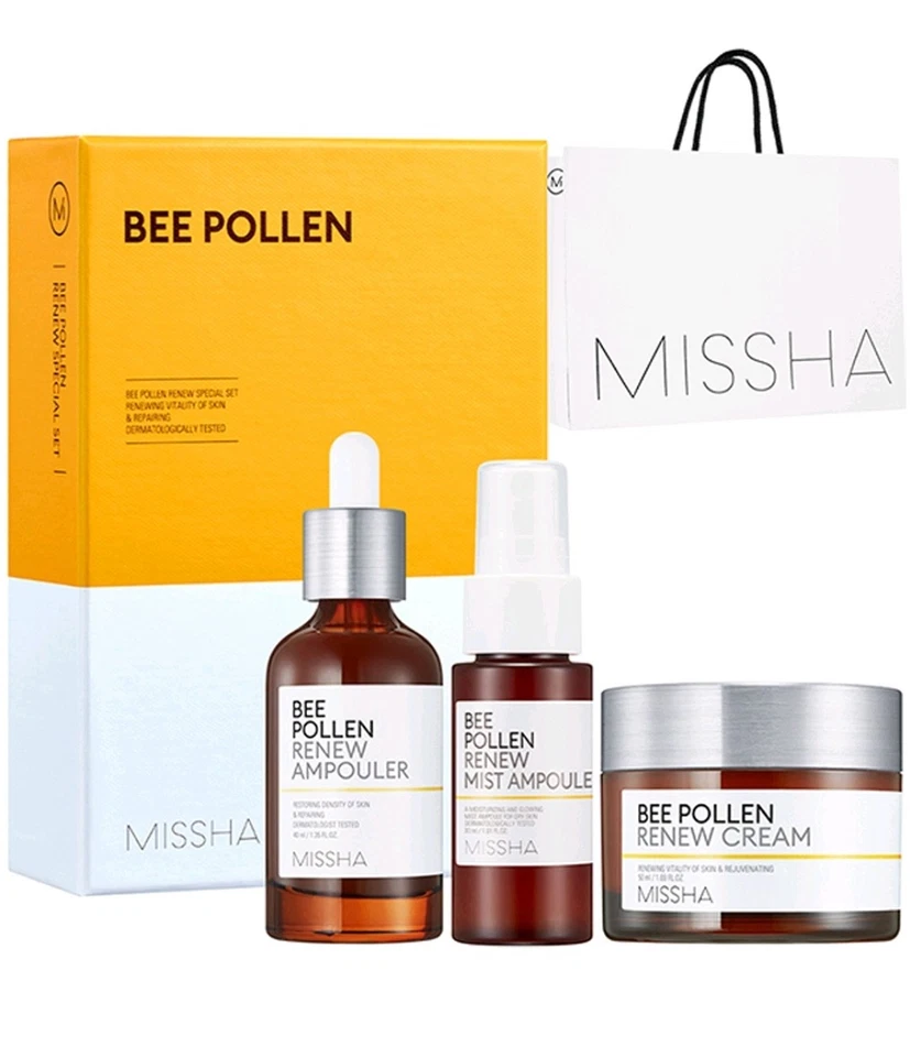 [미샤] 비 폴렌 리뉴 스페셜 3종 세트 + 쇼핑백 / 한국 화장품 - Image 2 of 4