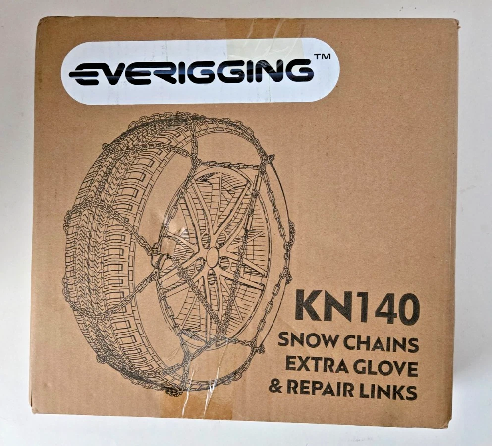 Everigging KN140 Snow Chains Extra Glove And Repair Links 12 MM chain clearance