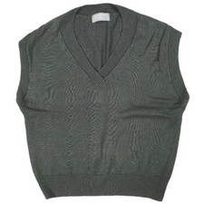Margaret Howell 25SS Linen Cotton Silk Knit Vest Slate Japan Made Used
