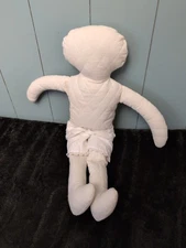 Blank White Rag Doll Body Halloween Spook Primative Soft Plush Diy Dollmaker