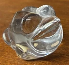 Steuben Glass Crystal Frog Hand Cooler Paperweight Vintage