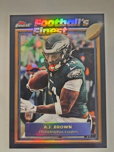 AJ Brown 2025 Topps Finest Football Finest SSP /92 Patriots NFL