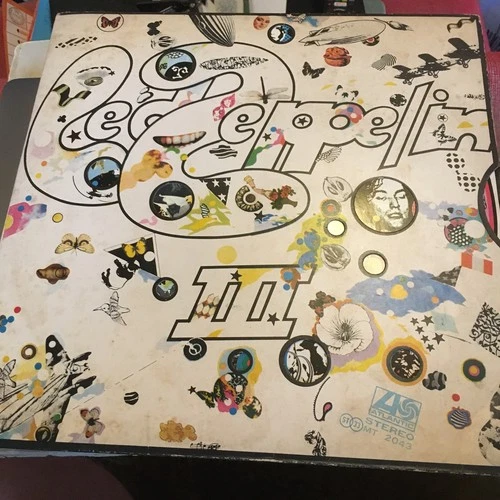 LED ZEPPELIN III JAPANESE ORIGINAL ISSUE GREEN BLUE ATLANTIC VINYL LP RECORD