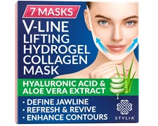 Stylia V-Line Lifting Collagen Face Mask with Hyaluronic Acid & Aloe Vera - S...