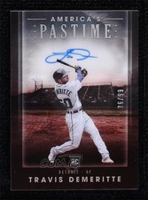 2020 Panini Chronicles America's Pastime 36/99 Travis Demeritte #44 Auto 9b4