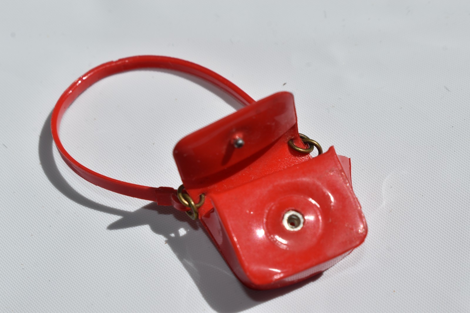 Barbie 1968 Red Vinyl Purse, Add-Ons 1968 or Francie Bells AS IS